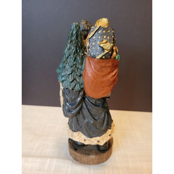 Hand-Painted Resin Santa Figurine W/ Tree & Toys Representative of 1890 Spain 8" - Picture 2 of 8